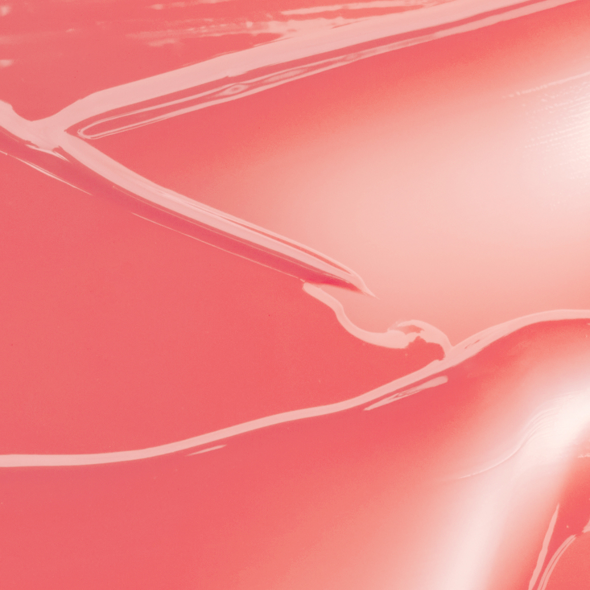 Close-up texture swatch of Muzigae Mansion Icy Glow Lip Gloss in 05 Breezy, showcasing its luminous glossy finish