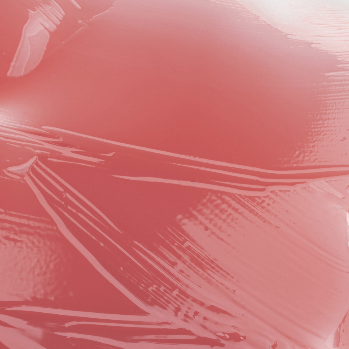 Close-up texture swatch of Muzigae Mansion Icy Glow Lip Gloss in 10 Prim, showcasing its luminous glossy finish