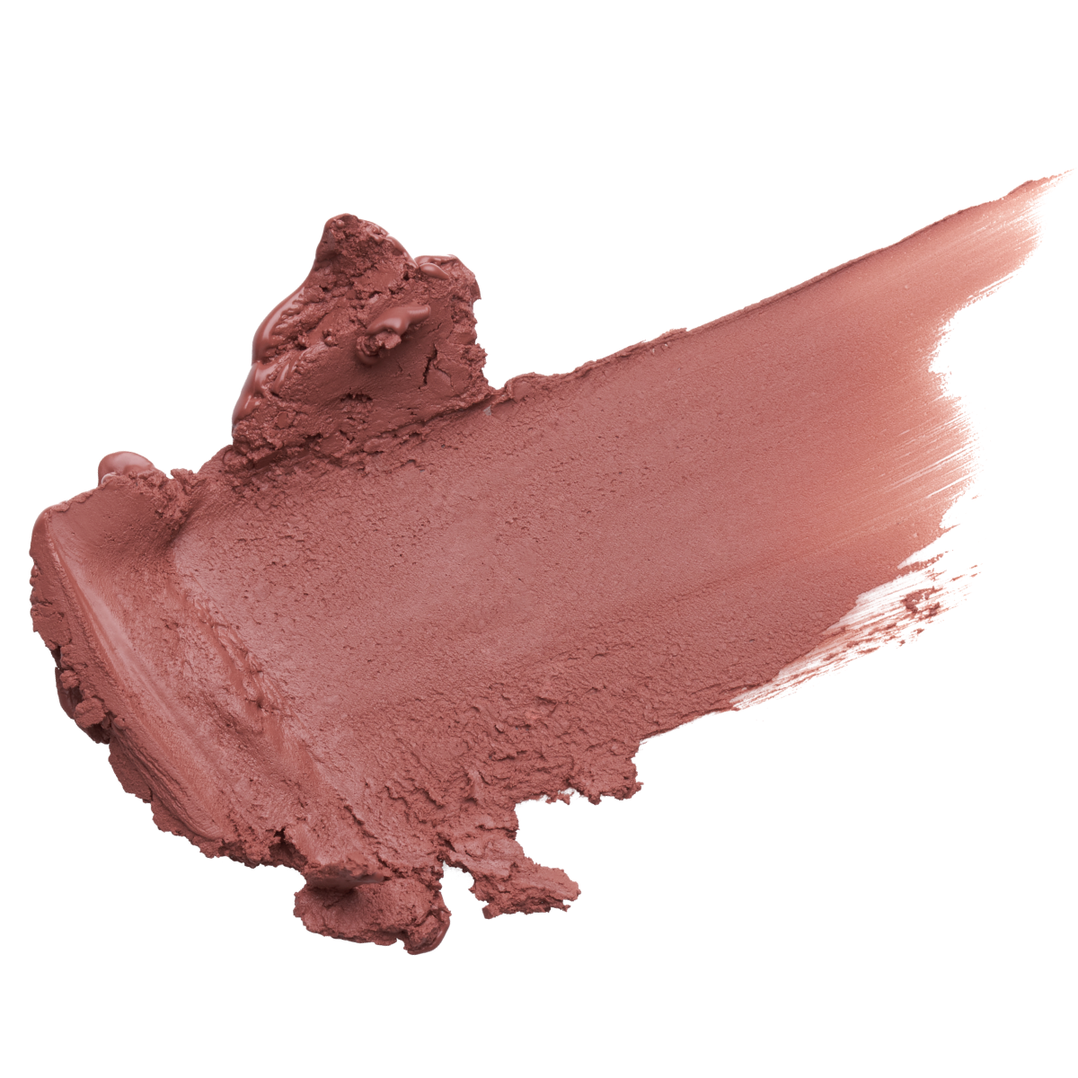 Close-up texture swatch of Muzigae Mansion Moodwear Blur Semi-Matte Lipstick in 002 Maxi, showcasing its soft semi-matte finish