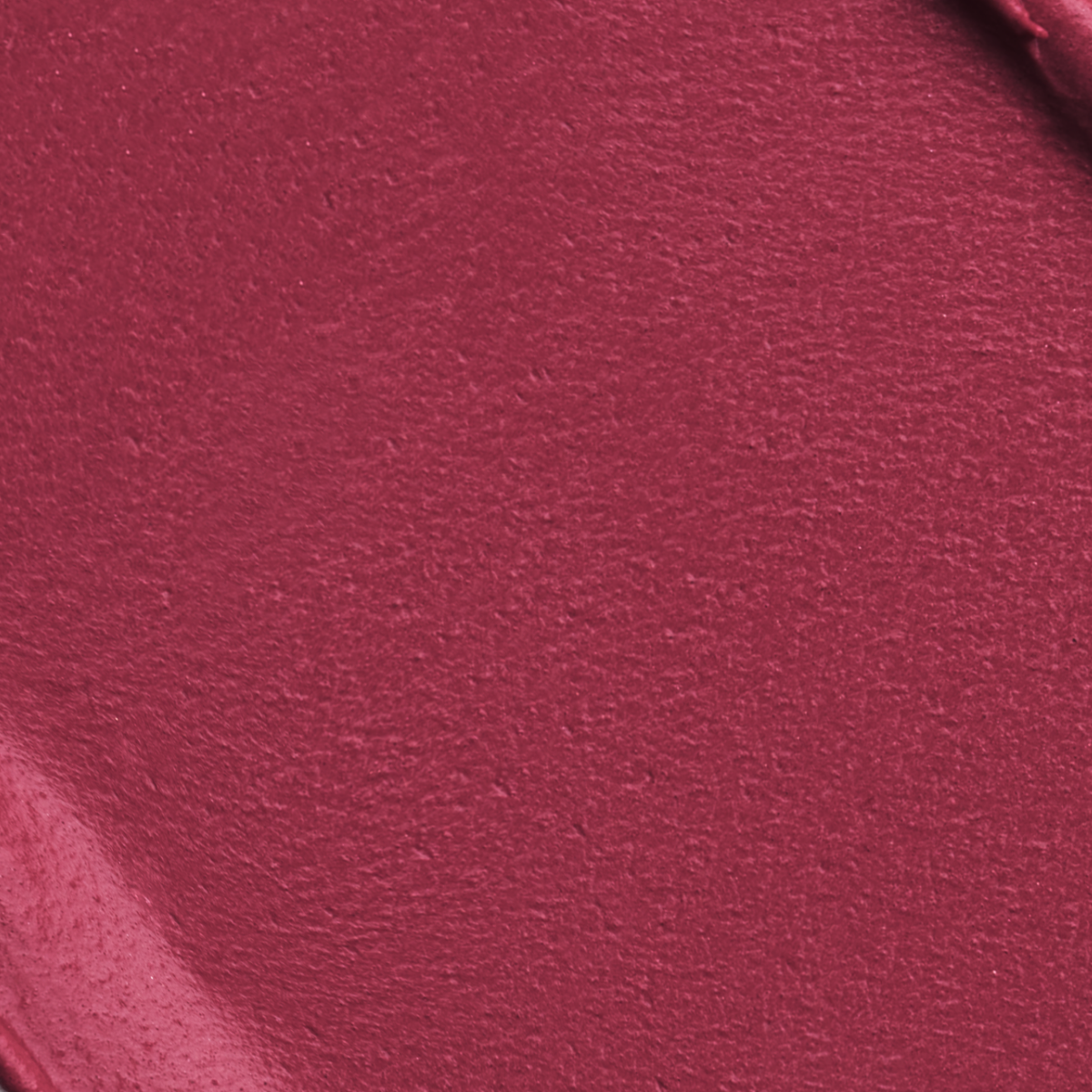 Close-up texture swatch of Muzigae Mansion Objet Liquid Lip Tint in 027 Spinel, showcasing its smooth matte finish
